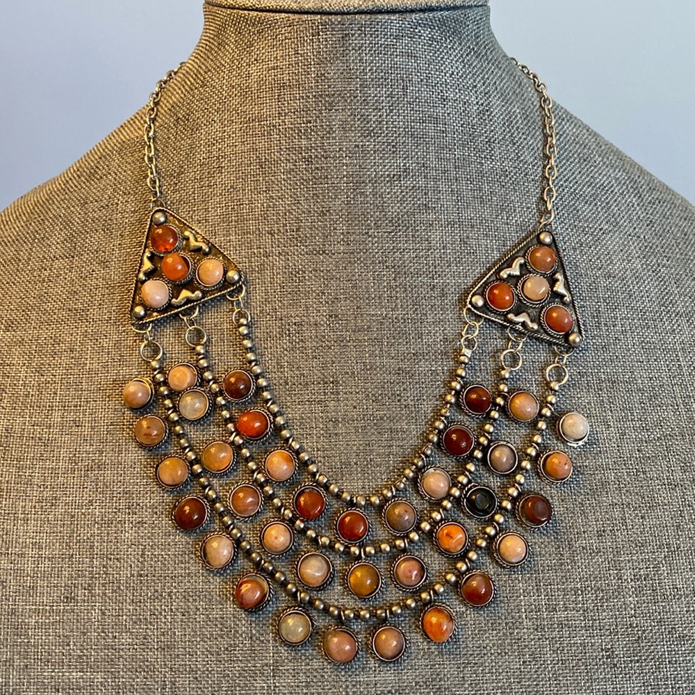 Boho, Tribal Stone Necklace
